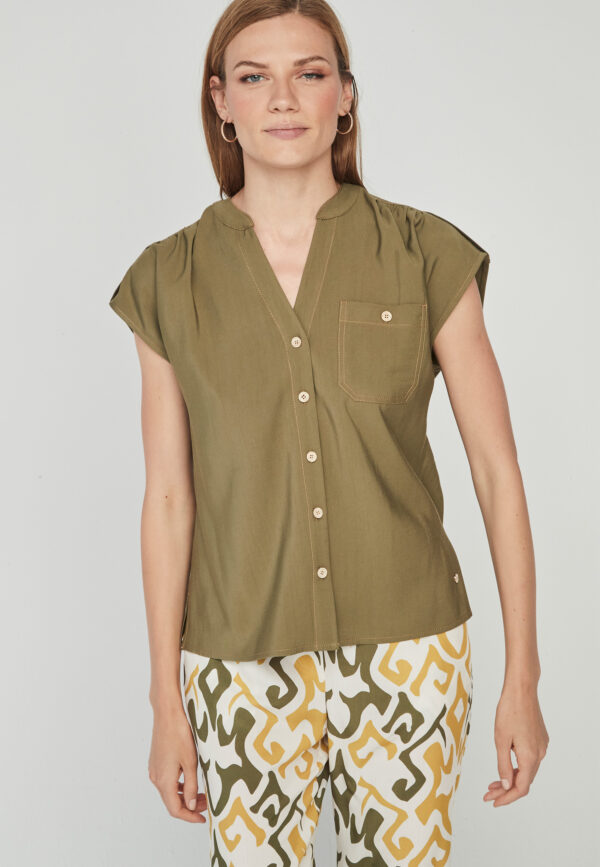 Camisa m/caida costuras cargadas 1