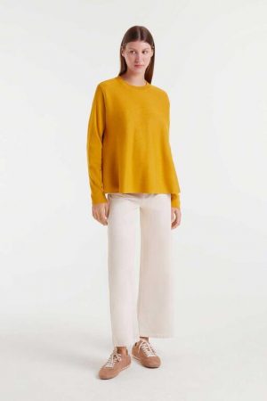 Jersey de punto envasé amarillo