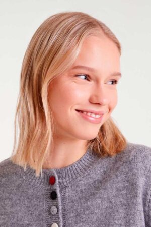 Cárdigan de punto cuello redondo 11