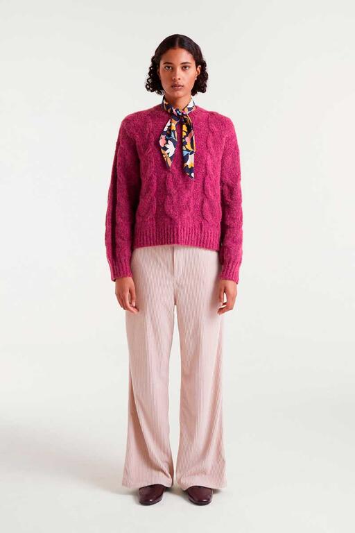 Jersey de punto encadenado fucsia 1 Jersey de punto encadenado fucsia 1