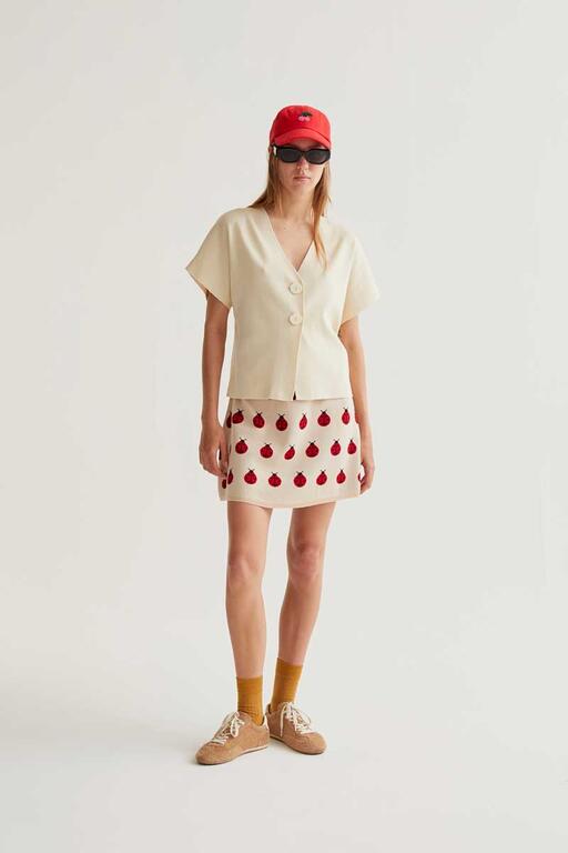 Cárdigan punto beige 1 Cárdigan punto beige 1