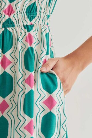 Vestido midi con estampado Geometric 6