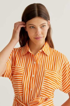 Vestido midi con estampado Lavagna Orange 7