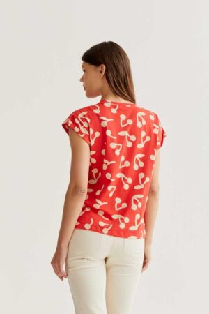 Camiseta con estampado Red Guinda 7