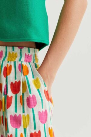 Falda midi con estampado Tulipa 7