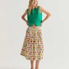 Falda midi con estampado Tulipa 9