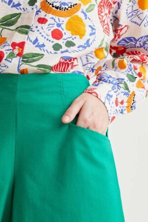 Shorts 100% algodón verde 7