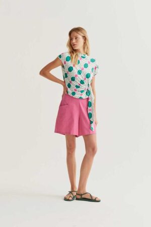 Moda femenina online 29 Shorts 100% algodón rosa