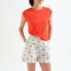 Top de punto suave naranja 6