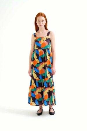 Vestido largo con estampado Tutti Frutti Big