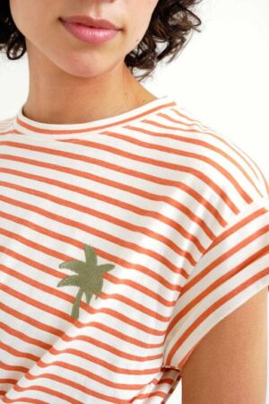 Camiseta sin mangas rayas naranjas 5
