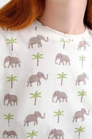 Camiseta con estampado Elefante 5