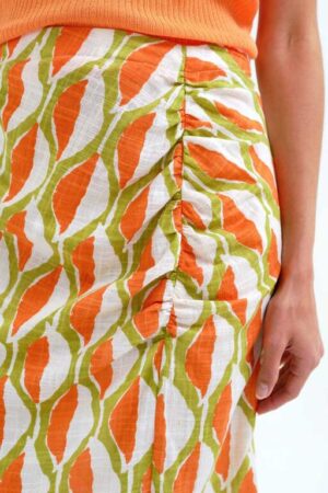 Falda midi con estampado Aloe 5