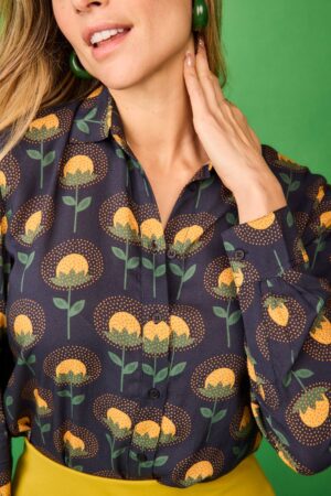 Camisa jungla flor amarillo 5