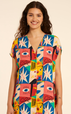 VESTIDO CORTO ABOTONADO COMIC 5