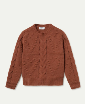 Jersey punto trenzado marrón 7 Jersey punto trenzado marrón 7