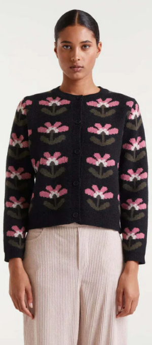 Cardigan con estampado floral
