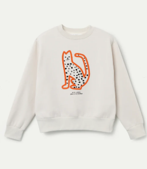 Sudadera blanca con estampado Cat Lover Since Forever