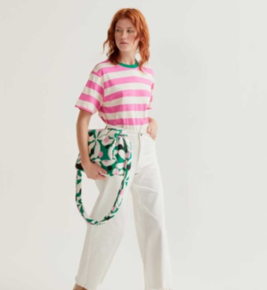 Camiseta rayas rosas