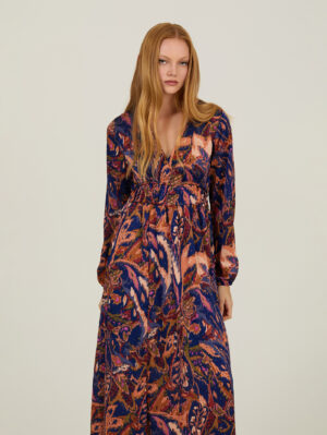 Vestido largo estampado